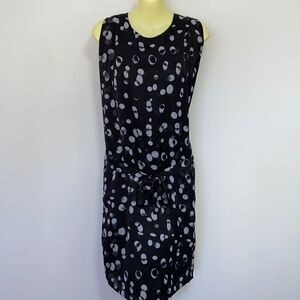 Vince Dress Abstract Print Silk Slouch Open Shoulders Excellent  Nwot~Sz…